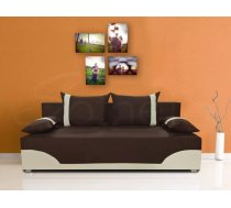 Dīvāns Tunis Sofa standard Dziļums: 88 cm, Guļamvietas platums: 130 cm, Platums: 195 cm, Augstums: 90 cm, Sēdvietas augstums: 40 cm, Guļamvietas garums: 195 cm, Pildījums: Bonell + poliuretāna putas (porolons), Apdare: audums + eko āda, Dīvāna tips: taisni dīvāni, Ar veļas kasti: 1, izvelkamie: 1, Auduma numurs: Neo 06 + Dolaro 100, Izvilkšanas mehānisms: Automāts DL, Krāsa: Brūns + krēms
