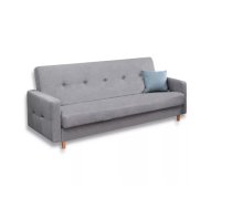 Dīvāns Tango 3S Comfort Standard Dziļums: 90 cm, Guļamvietas platums: 122 cm, Platums: 215 cm, Augstums: 95 cm, Guļamvietas garums: 190 cm, Pildījums: Falista + augstas elastības putas (porolons), Apdare: audums, Dīvāna tips: taisni dīvāni, Ar veļas kasti: 1, izvelkamie: 1, Auduma numurs: Drago 139, Krāsa: gaiši pelēks