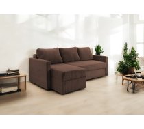 Dīvāns Lupo Corner Standard Dziļums: 143 cm, Guļamvietas platums: 125 cm, Platums: 228 cm, Augstums: 90 cm, Sēdvietas augstums: 45 cm, Sēdvietas dziļums: 50 cm, Guļamvietas garums: 205 cm, Pildījums: Bonell + poliuretāna putas (porolons), Apdare: audums, Ar papildu spilveniem: 1, Dīvāna tips: stūra dīvāni, Ar veļas kasti: 1, izvelkamie: 1, Auduma numurs: Poso 06, Izvilkšanas mehānisms: DL, Krāsa: brūns