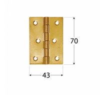 Enģe vārtiem 70x43x1.0mm, dzelteni cinkota