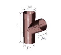 NOTEKCAURULES ATZARS D90/90/90-67.5 BRŪNS,GAMRAT,PVC