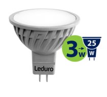 Spuldze LED 3W GU5.3 250lm 3000K AC/DC12V LEDURO