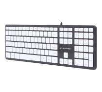 Gembird Slimline KB-MCH-02-BKW - keyboard - US - black, white Input Device (KB-MCH-02-BKW Gembird)