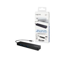LogiLink USB-C hub, 3 ports + Gigabit adapter - hub - 3 ports UA0313