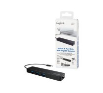 LogiLink USB-C hub, 3 ports + Gigabit adapter - hub - 3 ports (UA0313 2direct)