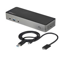 Startech USB-C & USB-A Dock, Hybrid Universal Triple Monitor Laptop Docking Station w/ DisplayPort & HDMI 4K 60Hz, 85W Power Delivery, 6x USB Hub, Ethernet, Audio, USB 3.1 Gen 2 10Gbps - Multi-Monitor Dock (DK31C3HDPDUE) - docking station - USB-C - 3 x HD DK31C3HDPDUE