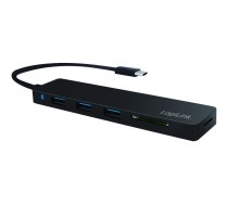 LogiLink Ultra-slim USB-C 3-port Hub with card reader - hub - 3 ports (UA0312 2direct)