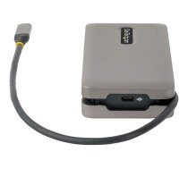 Startech USB-C Multiport Adapter, HDMI/VGA, 4K 60Hz Video, 3-Port USB Hub, 100W Power Delivery Pass-Through, GbE, USB Type-C Travel Dock w/ Charging, 1ft/30cm Wrap-Around Cable - Mini Laptop Docking Station (DKT31CVHPD3) - docking station - USB-C - VGA, H DKT31CVHPD3