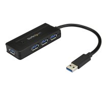 Startech 4 Port USB 3.0 Hub SuperSpeed 5Gbps with Fast Charge Portable USB 3.1/USB 3.2 Gen 1 Type-A Laptop/Desktop Hub, USB Bus Power or Self Powered for High Performance, Mini/Compact - 15W of Shared Power (ST4300MINI) - hub - 4 ports ST4300MINI