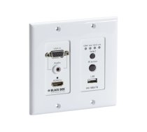 Black Box VX1000 Series Extender Wallplate Transmitter - video/audio/infrared/USB/serial/network extender - CATx VX-1002-TX