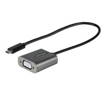 Startech USB C to VGA Adapter, 1080p USB Type-C to VGA Adapter Dongle, USB-C (DP Alt Mode) to VGA Monitor/Display Video Converter, Thunderbolt 3 Compatible, 12" Long Attached Cable - USB C to VGA Converter (CDP2VGAEC) - adapter - VGA / USB - 30 cm CDP2VGAEC
