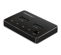 Qoltec - SSD docking station - dual 2 x 2TB - M.2 Card (PCIe NVMe & SATA) - USB-C 3.1 (Gen 2) 52274