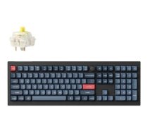 Keychron V6 Max - keyboard - QMK/VIA, custom mechanical, fully assembled knob - 100% full size - carbon black Input Device V6M-D4