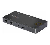 Startech 2-Port USB-C KVM Switch, Single-4K 60Hz HDMI Monitor, Dual-100W Power Delivery Pass-through Ports, Bus Powered, USB Type-C/USB4/Thunderbolt 3/4 Compatible - Small Form Factor (C2-H46-UC2-PD-KVM) - KVM switch - 2 ports C2-H46-UC2-PD-KVM