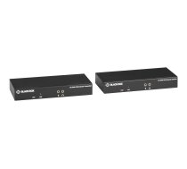 Black Box KVX Series KVM Extender over CATx - 4K, Single-Head, HDMI, USB 2.0, Serial, Audio, Local Video - transmitter and receiver - KVM / audio / serial / USB extender - TAA Compliant KVXLCH-100