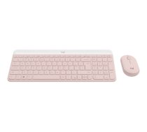 Logitech Slim Wireless Combo MK470 - keyboard and mouse set - QWERTY - US International - rose Input Device 920-011322