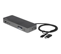 Startech USB-C & USB-A Dock, Hybrid Universal Laptop Docking Station with Dual Monitor Display 4K 60Hz HDMI & DisplayPort, 60W Power Delivery, Gigabit Ethernet, Windows, Mac Chrome - 4K USB Type-C Dock (DK30C2DPPDUE) - docking station - USB-C - 2 x HDMI, DK30C2DPPDUE
