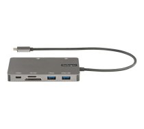 Startech USB C Multiport Adapter, HDMI 4K 30Hz or VGA Travel Dock, 5Gbps USB 3.0 Hub (USB A / USB C Ports), 100W Power Delivery, SD/MicroSD Slot, GbE, 12" (30cm) Long Attached Cable - USB C Mini Dock - docking station - USB-C 3.2 Gen 1 - VGA, HDMI - 1GbE DKT30CHVSDPD