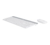 Logitech Slim Wireless Combo MK470 - keyboard and mouse set - Nordic - off-white Input Device (920-009201 Logitech)