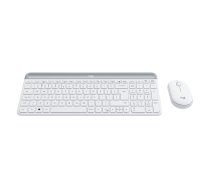 Logitech Slim Wireless Combo MK470 - keyboard and mouse set - US International - off-white Input Device 920-009205