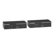 Black Box KVX Series KVM Extender over CATx - 4K, Dual-Head, DisplayPort, USB 2.0 Hub, Serial, Audio, Local Video - Extender Kit - KVM / audio / serial / USB extender KVXLCDP-200