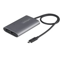 StarTech Thunderbolt 3 to Dual DisplayPort Adapter DP 1.4, Dual 4K 60Hz or Single 8K/5K Thunderbolt 3 to DP Adapter, TB3 to 2x DisplayPort Monitor Video Display Adapter, Mac/Windows - TB3 to DP 1.4 Adapter - USB / DisplayPort adapter - USB-C to DisplayPor TB32DP14