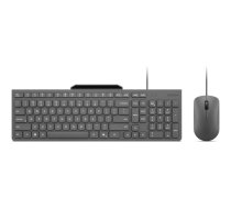 Lenovo 310 - keyboard and mouse set - with phone holder - QWERTY - US English - luna grey Input Device GX31R09775