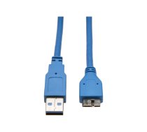 Eaton Tripp Lite Series USB 3.0 SuperSpeed Device Cable (A to Micro-B M/M), Blue, 3 ft. (0.91 m) - USB cable - USB Type A to Micro-USB Type B - 91 cm U326-003