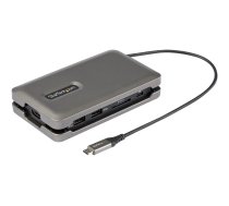 Startech USB C Multiport Adapter, USB C to 4K 60Hz HDMI 2.0, 2-Port 10Gbps USB Hub, 100W Power Delivery Pass-through, GbE, SD/MicroSD, USB Type-C Mini Dock, 10"/25cm Attached Cable - USB C Docking Station - docking station - USB-C - HDMI DKT31CSDHPD3