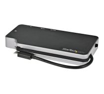 Startech USB C Multiport Adapter, USB-C to 4K HDMI or VGA Display/Video/Monitor with 100W Power Delivery Pass-through, 10Gbps USB Hub, MicroSD, Ethernet, USB 3.1 Gen 2 Type-C Mini Dock - Works w/ Thunderbolt 3 (CDP2HVGUASPD) - docking station - USB-C 3.1 CDP2HVGUASPD