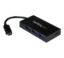 Startech 4-Port USB 3.0 Hub - Powered USB 3.1 Gen 1 Hub - USB-C to 1x USB-C and 3x USB-A Adapter - USB-C Port Expander (HB30C3A1CFB) - hub - 4 ports HB30C3A1CFB