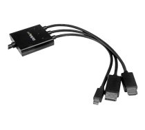 Startech 2m 6 ft HDMI, DisplayPort or Mini DisplayPort to HDMI Converter Cable - HDMI, DP or Mini DP to HDMI Adapter Cable (DPMDPHD2HD) - adapter - DisplayPort / HDMI - 2 m DPMDPHD2HD