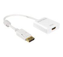 Delock Adapter Displayport 1.2 male > HDMI female 4K Active - video converter - Parade PS171 - white 62608