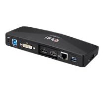 Club 3D SenseVision USB 3.0 4K Docking Station - docking station - USB - DVI, HDMI, DP - 1GbE CSV-3103D
