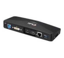 Club 3D SenseVision USB 3.0 4K Docking Station - docking station - USB - DVI, HDMI, DP - 1GbE (CSV-3103D Club 3D)