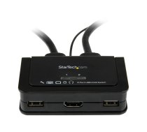 Startech 2 Port USB HDMI Cable KVM Switch with Audio and Remote Switch - USB Powered KVM with HDMI - Dual Port HDMI KVM Switch (SV211HDUA) - KVM / audio switch - 2 ports SV211HDUA
