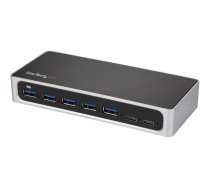 Startech 7 Port USB C Hub with Fast Charge Port, USB-C to 5x USB-A 2x USB-C USB 3.0 (USB 3.1/3.2 Gen 1 SuperSpeed 5Gbps), Self Powered Type-C Hub w/ Power Adapter, Desktop/Laptop Hub - Windows/macOS/Linux (HB30C5A2CSC) - hub - 7 ports HB30C5A2CSC