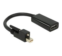 Delock Adapter mini Displayport 1.2 male with screw > HDMI female 4K Active black - video converter - Parade PS171 - black 62640