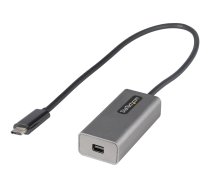 StarTech USB C to Mini DisplayPort Adapter, 4K 60Hz USB-C to mDP Adapter Dongle, USB Type-C to Mini DP Monitor/Display, Video Converter, Works w/ Thunderbolt 3, 12" Long Attached Cable - DP Alt Mode, mDP 1.2 (CDP2MDPEC) - video adapter - USB-C to Mini Dis CDP2MDPEC