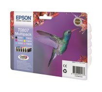 Epson T0807 Multipack - 6-pack - black, yellow, cyan, magenta, light magenta, light cyan - original - ink cartridge (C13T08074011 Epson)