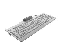 CHERRY SECURE BOARD 1.0 - keyboard - with NFC - US with Euro symbol - white/grey Input Device JK-A0400EU-0