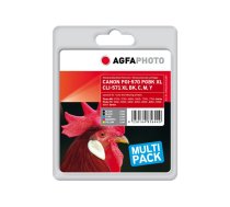 AgfaPhoto - 5-pack - black, yellow, cyan, magenta - compatible - remanufactured - ink cartridge (alternative for: Canon 0318C006, Canon 0318C007, Canon 0331C001, Canon 0332C001, Canon 0333C001, Canon 0334C001, Canon CLI-571XL, Canon PGI-570PGBKXL) APCCLI571XLSET