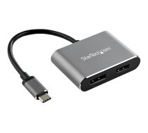 Startech USB C Multiport Video Adapter, 4K 60Hz USB-C to HDMI 2.0 or DisplayPort 1.2 Monitor Adapter, USB Type-C 2-in-1 Display Converter HDMI/DP HBR2 HDR, Thunderbolt 3 Compatible - USB-C 2 in 1 Adapter (CDP2DPHD) - adapter - DisplayPort / HDMI - 20.5 cm CDP2DPHD