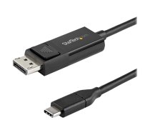 StarTech 6ft (2m) USB C to DisplayPort 1.2 Cable 4K 60Hz, Bidirectional DP to USB-C or USB-C to DP Reversible Video Adapter Cable, HBR2/HDR, USB Type C / Thunderbolt 3 Monitor Cable - 4K USB-C to DP Cable (CDP2DP2MBD) - DisplayPort cable - USB-C to Displa CDP2DP2MBD
