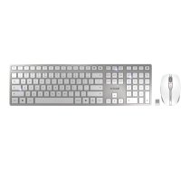 CHERRY DW 9100 SLIM - keyboard and mouse set - US with Euro symbol - white, silver Input Device JD-9100EU-1