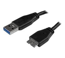 StarTech 0.5m 20in Slim USB 3.0 A to Micro B Cable M/M - Mobile Charge Sync USB 3.0 Micro B Cable for Smartphones and Tablets (USB3AUB50CMS) - USB cable - Micro-USB Type B to USB Type A - 50 cm USB3AUB50CMS