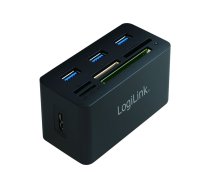 LogiLink USB 3.0 Hub with All-in-One Card Reader - hub - 3 ports CR0042