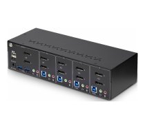 Startech 4-Port Dual-Monitor DisplayPort KVM Switch, 4K 60Hz, 2x USB 5Gbps Hub Ports, 2x USB 2.0 HID Ports, Hotkey and Push-Button Switching, TAA Compliant - 3.5mm Audio, HDCP (P4DD46A2-KVM-SWITCH) - KVM / audio switch - 4 ports - TAA Compliant P4DD46A2-KVM-SWITCH