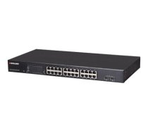 Intellinet 24-Port Gigabit Ethernet PoE+ Web-Managed Switch with 2 SFP Ports, 24 x PoE ports, IEEE 802.3at/af Power over Ethernet (PoE+/PoE), 2 x SFP, Endspan, 19" Rackmount - switch - 24 ports - Managed - rack-mountable 560559