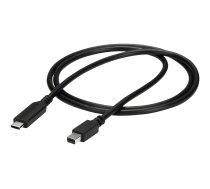 StarTech 1m / 3.3ft USB-C to Mini DisplayPort Cable - 4K 60Hz - Black - USB 3.1 Type C to mDP Adapter (CDP2MDPMM1MB) - video adapter cable - USB-C to Mini DisplayPort - 1 m CDP2MDPMM1MB
